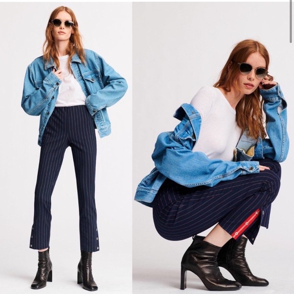 Rag & Bone Simone snap slim pants - Picture 1 of 8